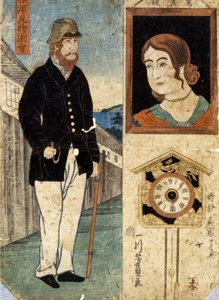 Bezienswaardigheden in Yokohama, (Yokohama kenbutsu zue), 1860 door Utagawa Yoshikazu